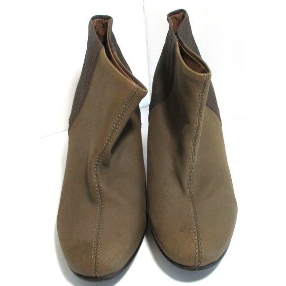 LL Bean Women's Brown Pull On High Heel Ankle Boots Size 7.5M - Picture 5 of 10
